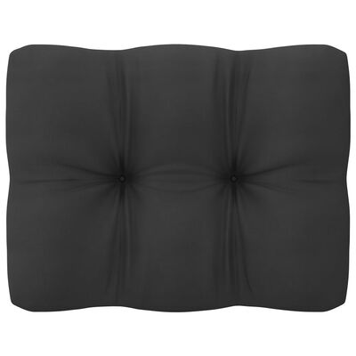 vidaXL 14 Piece Patio Lounge Set with Cushions Black Solid Pinewood