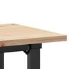 vidaXL Dining Table O-Frame 31.5"x19.7"x29.7" Solid Wood Pine and Steel