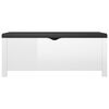 vidaXL Storage Box High gloss white Engineered wood, faux leather
