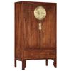 vidaXL Wardrobe Brown Solid Acacia Wood 39.4x19.7x68.9 in Doors