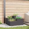 vidaXL Garden Planter Black 100 x 100 x 48 cm Steel