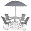 vidaXL Outdoor Dining Set Grey