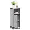 vidaXL Bathroom Cabinet Grey Sonoma Engineered wood, Metal Narrow