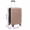 vidaXL Suitcase Folding Rose Gold 43 x 27 x 66 cm ABS Plastic