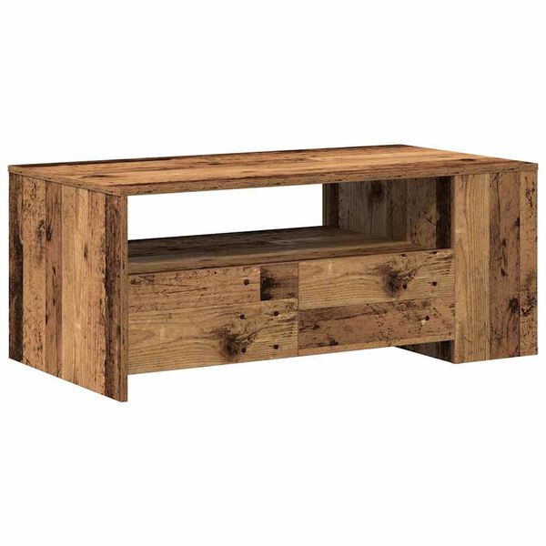 vidaXL Coffee Table Old Wood 40.16 x 21.65 x 17.13 in Engineered Wood