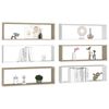 vidaXL Wall Shelf Set of 6 White Engineered Wood 31.5x5.9x10.4 in