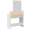 vidaXL Dressing Table White Engineered wood, glass Medium Dressing Table