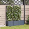vidaXL Garden Planter 3 pcs LiGht Grey 47.24 x 15.75 x 56.30 in Steel