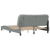 vidaXL Bed Frame with LED without Mattress "Hvar" Light Gray 59.8"x79.9" Fabric