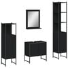 vidaXL Bathroom Cabinet Set Black