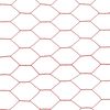 vidaXL Chicken Wire Fence Steel with PVC Coating 82.0x2.5' Red