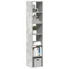 vidaXL Bookcase Set of 2 Concrete Grey Engineered Wood Medium