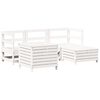 vidaXL Garden Sofa Set White Solid Pine Wood 5-Piece Set Modular