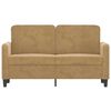 vidaXL 2-Seater Sofa Brown 47.2" Velvet