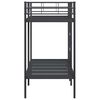 vidaXL Bunk Bed Black Steel, Mesh Fabric Small Single Bunk Bed