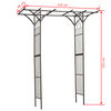 Nature Garden Arch Black Galvanized steel with epoxy coating