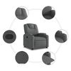 vidaXL Recliner Chair Dark Grey 100% Polyester, Metal, Plywood Single