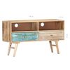 vidaXL TV Cabinet Brown Solid mango wood Medium TV Cabinet Rectangular