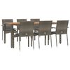 vidaXL Garden Dining Set Grey, Dark grey