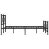 vidaXL Bed Frame Black Powder-coated steel 78.7 x 78.7 in Bed Frame