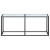 vidaXL Console Table White marble Tempered glass, powder-coated steel