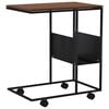 vidaXL Side Table Black and Brown Engineered wood and iron Standard