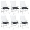 vidaXL Chair Cushion Set of 6 Anthracite Oxford fabric (100% polyester)