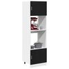 vidaXL Hanging Cabinet Riga Black Oak 23.62 x 22.44 x 81.50 in