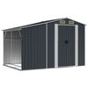vidaXL Garden Shed Anthracite Galvanized steel, Polypropylene Large
