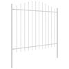 vidaXL Garden Fence 7 pcs White 66.93 x 64.96 in Powder-Coated Steel