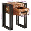 vidaXL End Table 11.81 x 11.81 x 15.75 in Solid Reclaim Wood