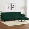 vidaXL Sofa Bed Dark Green Velvet (100% polyester), wood, plastic 2-seater