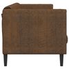 vidaXL Sofa Brown Faux suede, plywood, solid wood Large Durable Sofa