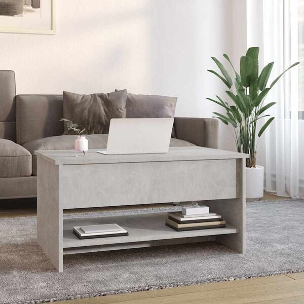 vidaXL Coffee Table Concrete Grey Engineered Wood Medium Coffee Table