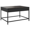 vidaXL Coffee Table Black Engineered wood, Glass Medium Modern