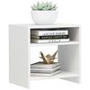 vidaXL Nightstand High Gloss White Engineered Wood Standard Nightstand
