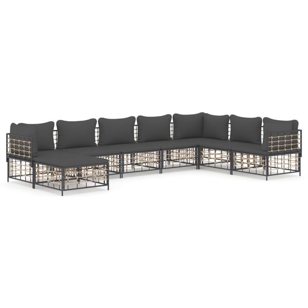 vidaXL Garden Lounge Set Anthracite