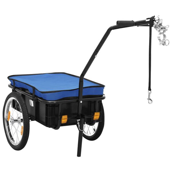 vidaXL Bike Trailer/Hand Wagon 61.0x23.6x32.7" Steel Blue