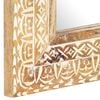 vidaXL Mirror Natural wood Solid mango wood 31.5 x 19.7 in