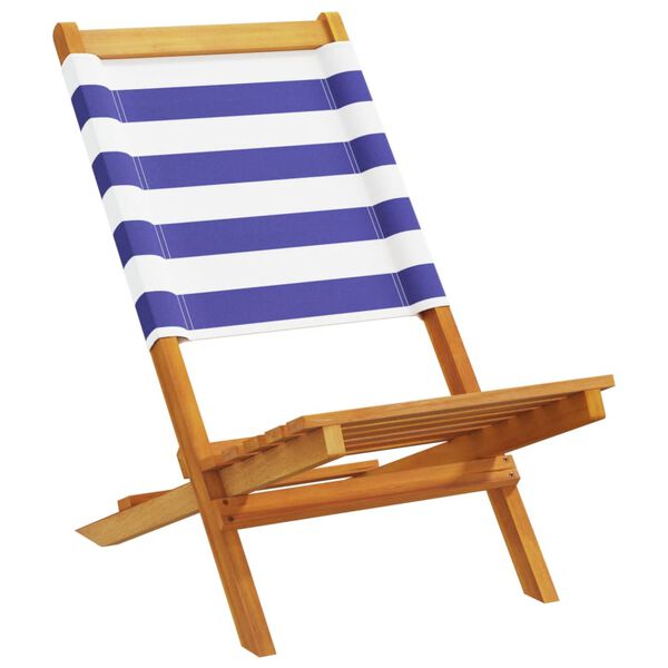 vidaXL Garden Chair Set of 2 Blue and white