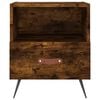 vidaXL Bedside Cabinet Smoked Oak Engineered Wood Modern Durable