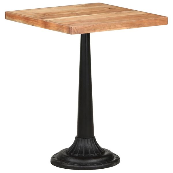 vidaXL Bistro Table Natural Wood Solid acacia wood, cast iron