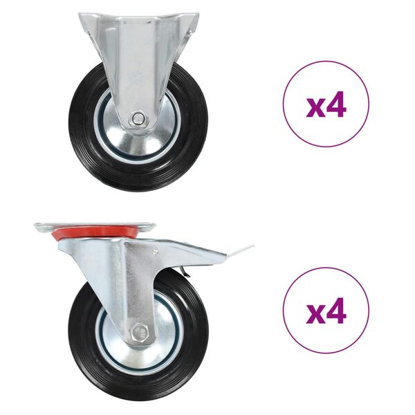 vidaXL 8 pcs Casters 6.30 " (2x143464)