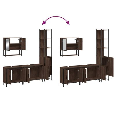  Assembly diagram showing modular bathroom storage units being moved/assembled; multiple configurations shown.