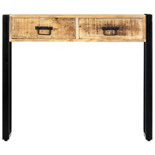 vidaXL Console Table Natural wood and black