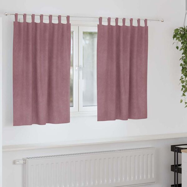 vidaXL Curtains 2 pcs Dark pink 55.12 x 55.12 in Velvet