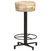 vidaXL Bar Stool Set of 2 Natural Wood and Black