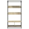 vidaXL Wardrobe Sonoma Oak Engineered Wood, Metal 35.4 x 19.7 x 70.9 in