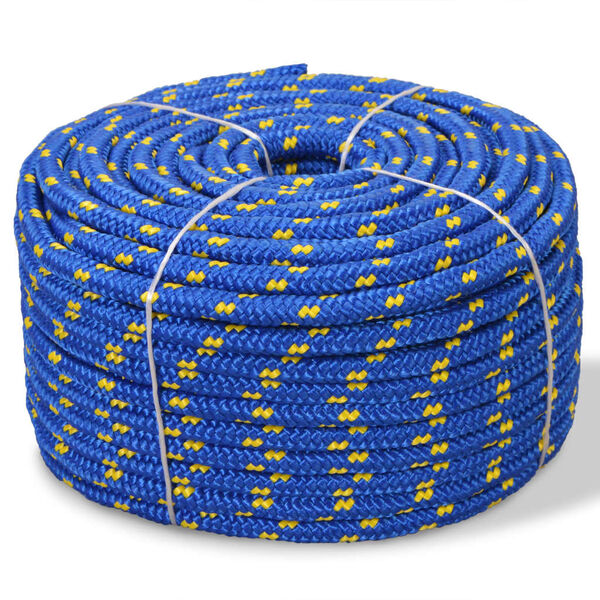 vidaXL Marine Rope Polypropylene 0.63 " 164.0 ' Blue