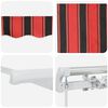 vidaXL Retractable Awning Manual Orange and Brown 177.17 x 118.11 in